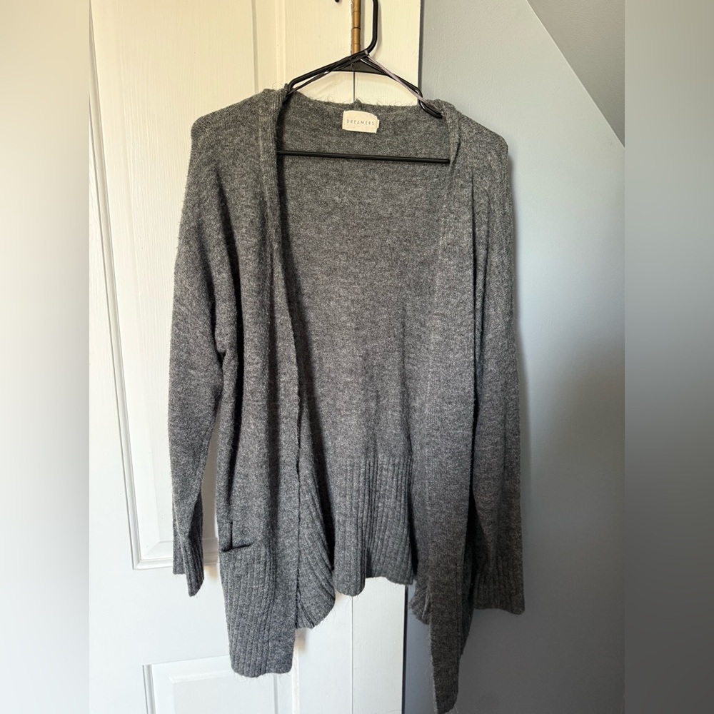 Heather Gray Cardigan Sweater